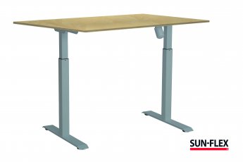 Rakstāmgalds ar regulējamu augstumu SUN-FLEX ADAPT I, elektrisks, viens motors, bērza, 120 x 80 cm