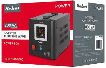 Rebel POWER-800 Emergency Power Supply – a pure sine wave inverter with a 12V charging function, 230V, 800VA/500W