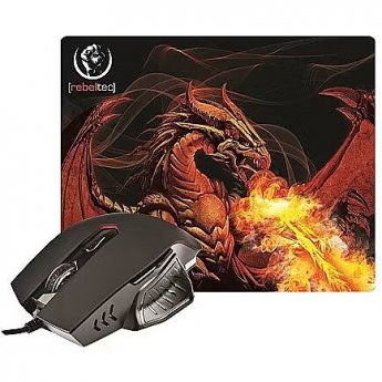 Rebeltec Red Dragon, Optical + Mouse Pad