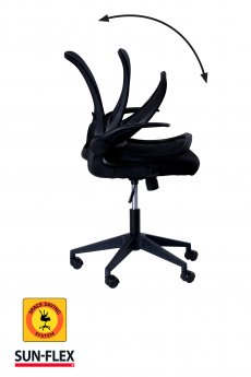 Regulējama augstuma krēsls SUN-FLEX®HIDEAWAY krēsls, 91-101 cm, melns