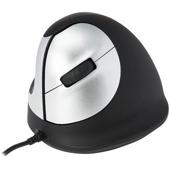 R-GO Tools HE Ergonomic mouse, Left Handed, Black/Silver (M)