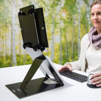 R-GO Tools RISER TABLET AND LAPTOP STAND ADJUSTABLE BLACK
