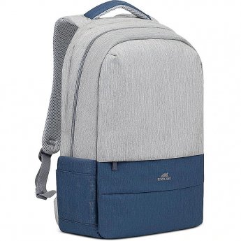 Rivacase Prater anti-theft Laptop backpack, 17.3", Grey/Blue