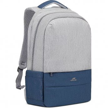 Rivacase Prater anti-theft Laptop backpack, 17.3", Grey/Blue