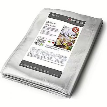 Rommelsbacher vacuum bags 30cm x 40cm, vacuum films (transparent, 50 pieces)