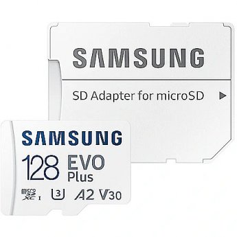 Samsung microSDXC EVO Plus (2021), 128GB, Class 10 + Adapter