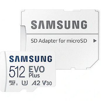 Samsung microSDXC EVO Plus (2021), 512GB, Class 10 + Adapter