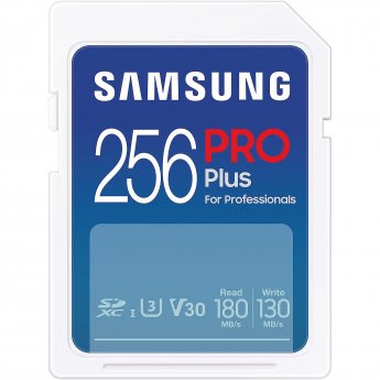 Samsung PRO Plus, SDXC, 256GB, UHS-I, U3, V30