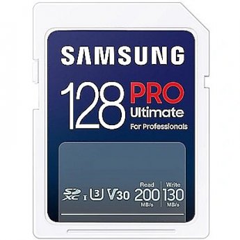 Samsung PRO Ultimate, SDXC, 128GB, UHS-I, U3, V30 +Reader