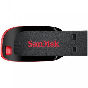 Sandisk Cruzer Blade, 64GB, Black & Red