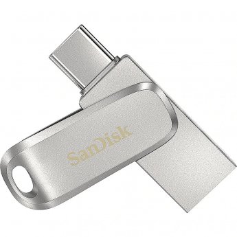 Sandisk Dual Drive Luxe, 128GB, Silver