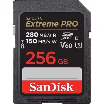 Sandisk Extreme Pro, SDXC, 256GB, UHS-II, U3, V60