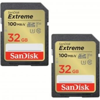 Sandisk Extreme, SDHC, 32GB, UHS-I, U3, V30, 2Pack