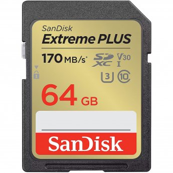 Sandisk Extreme, SDXC, 64GB, UHS-I, U3, V30