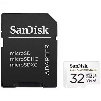SanDisk High Endurance, microSDHC, 32GB, UHS-1, U3, V30 +Adapter