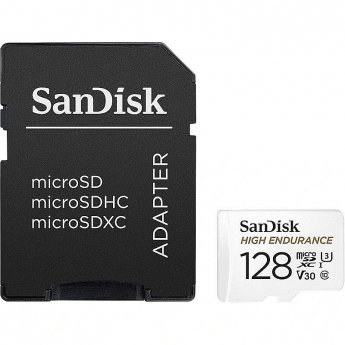 Sandisk High Endurance, microSDXC, 128GB, UHS-1, U3, V30 +Adapter