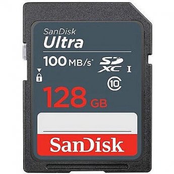 Sandisk Ultra, 128GB, SDXC, UHS-I, U1, V10