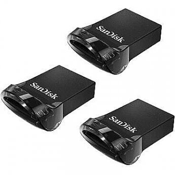 Sandisk Ultra Fit 64GB 3er Pack, Black
