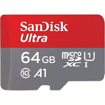 Sandisk Ultra, microSDXC, 64GB, UHS-I, U1, V10 +Adapter