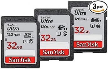 SanDisk Ultra R120, SDHC, 32GB, SDHC, UHS-I, U1, V10, 3Pack