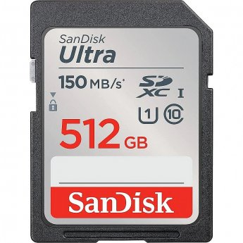 Sandisk Ultra R150, 512GB, SDXC, UHS-I, U1, V10