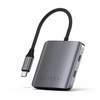 Satechi 4-Port USB-C Hub, Power Delivery, space grey - USB hub