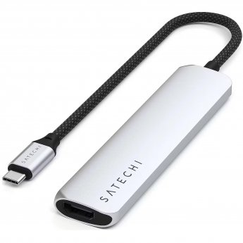Satechi Satechi USB-C 6-in-1 Slim Multiport Adapter Silver