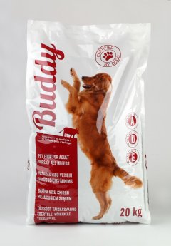 Sausā barība pieaugušiem suņiem BUDDY, liellops, 20kg