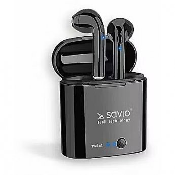 Savio TWS-02, Bluetooth, Black