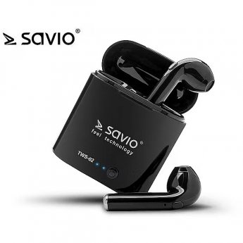 Savio TWS-02, Bluetooth, Black