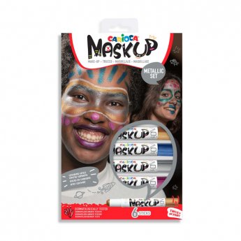 Sejas krāsas CARIOCA Mask Up Metallic 6 gab