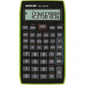 Sencor SEC 105 GN Scientific calculator, Black/Green