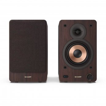Sharp CP-SS30 Bookshelf Speakers, Brown