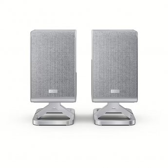 Sharp HT-SPR52021(SL) Q Soundbar 2.0.2 Wireless Rear Surround Speakers, Silver |