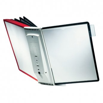 Sienas displejs DURABLE Sherpa Wall, 5 sarkanas un 5 melnas displeja kabatas