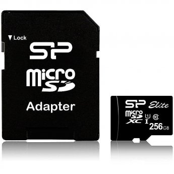 Silicon Power Elite, microSDXC, 256GB, Class 10, UHS-I, U1 +Adapter