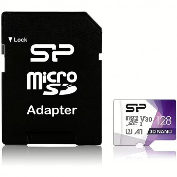 Silicon Power Superior Pro, microSDXC, 128GB, UHS-I, U3, V30 +Adapter