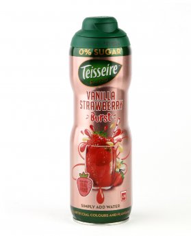 Sīrups TEISSEIRE Zemeņu vaniļas, bez cukura, 0.6l
