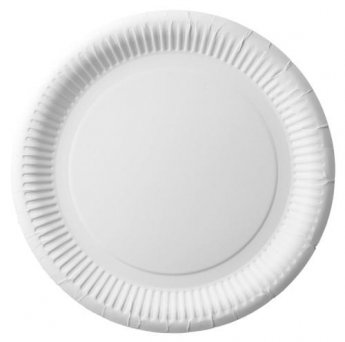 Šķīvis papīra ABCPAK, balta, 23cm, 1kg, 100gab