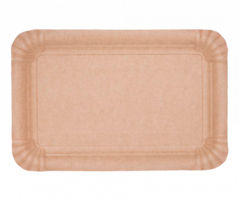 Šķīvis papīra ABCPAK, kraft, brūna, 13x20cm, 0.6kg, 100gab