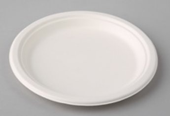 Šķīvji BIO D23cm apaļi, cukurniedru, balti, 0.85kg, 50 gab.