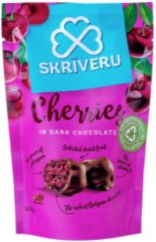 SKRĪVERU Ķirši tumšajā šokolādē 110g