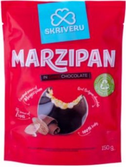 SKRĪVERU marcipāns tumšajā šokolādē, 150 g