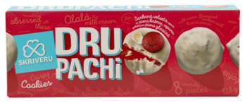 SKRĪVERU sarkanā velveta cepumi ar piena krēmu, cepumu gabaliņiem piena glazūrā, 128g