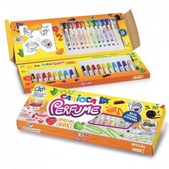 Smaržīgie flomāsteri CARIOCA Perfume Special, ar zīmogiem, 30 gab./pak.