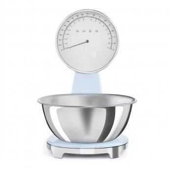 SMEG KSF01PBWW Analog and Digital Kitchen Scale Pastel Blue