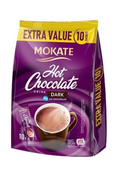 Šokolādes dzēriens MOKATE DARK maisiņā 18g x 10gb.