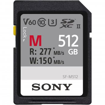 Sony memory card SDXC 512GB M-Series UHS-II C10 U3 V60