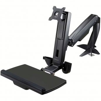 Startech Sit Stand Monitor Arm with Keyboard Tray, up to 27"