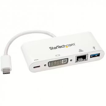 Startech USB-C ADAPTER MULTIPORT DVI DVI-I RJ45 USB-A